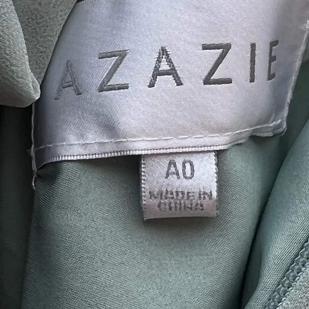 Azazie Dress - Dusty Sage - Formal Event Dress - Size 0 - Picture 3 of 5